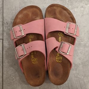 Pink birkenstock-like sandals